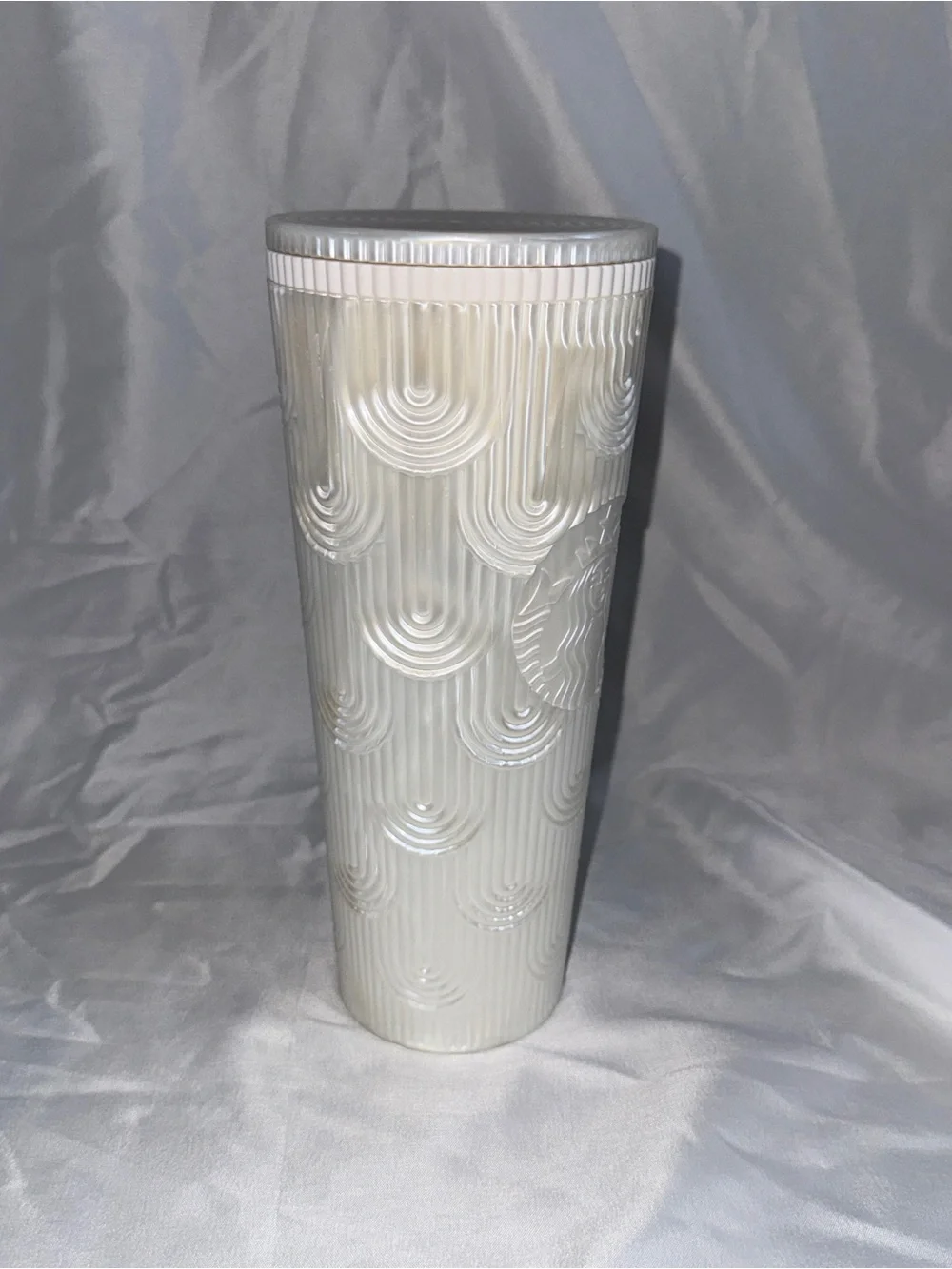 Starbucks Pearl Ivory Embossed Tumbler